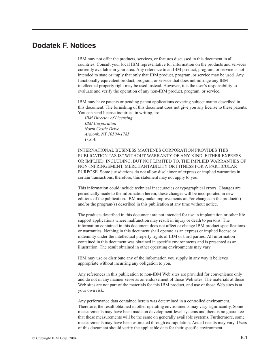 Dodatek f. notices, Dodatek, Notices | IBM E400 User Manual | Page 67 / 74