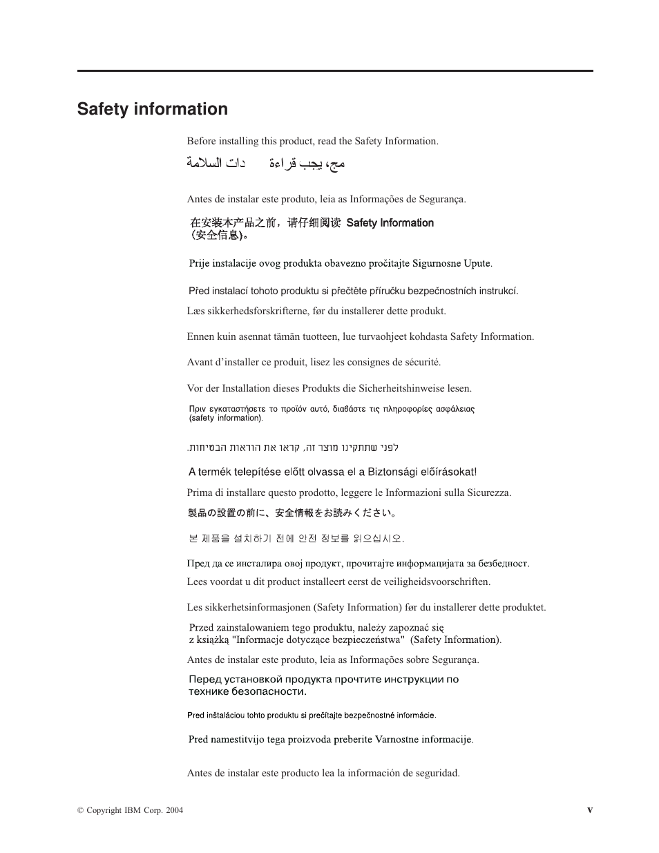 Safety information, Safety, Information | IBM E400 User Manual | Page 7 / 74