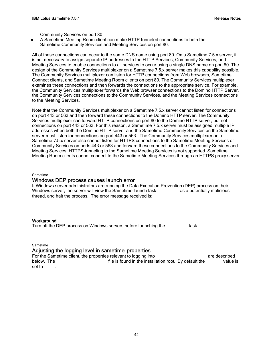 Windows dep process causes launch error | IBM G325-2585-02 User Manual | Page 50 / 90