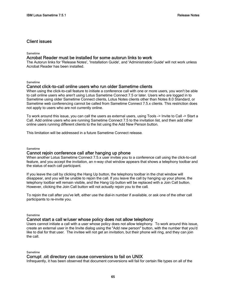 Client issues | IBM G325-2585-02 User Manual | Page 71 / 90