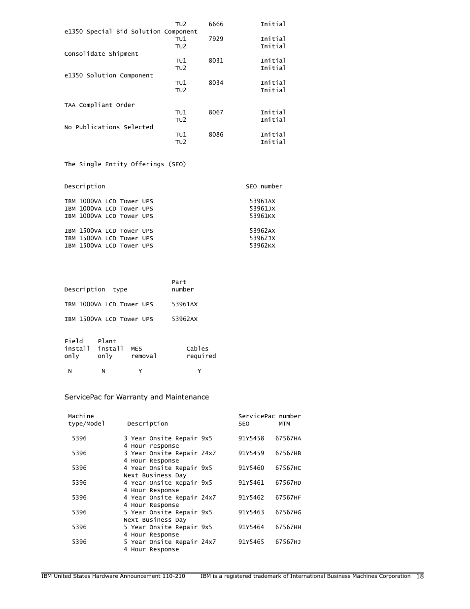 IBM 1500VA User Manual | Page 18 / 20