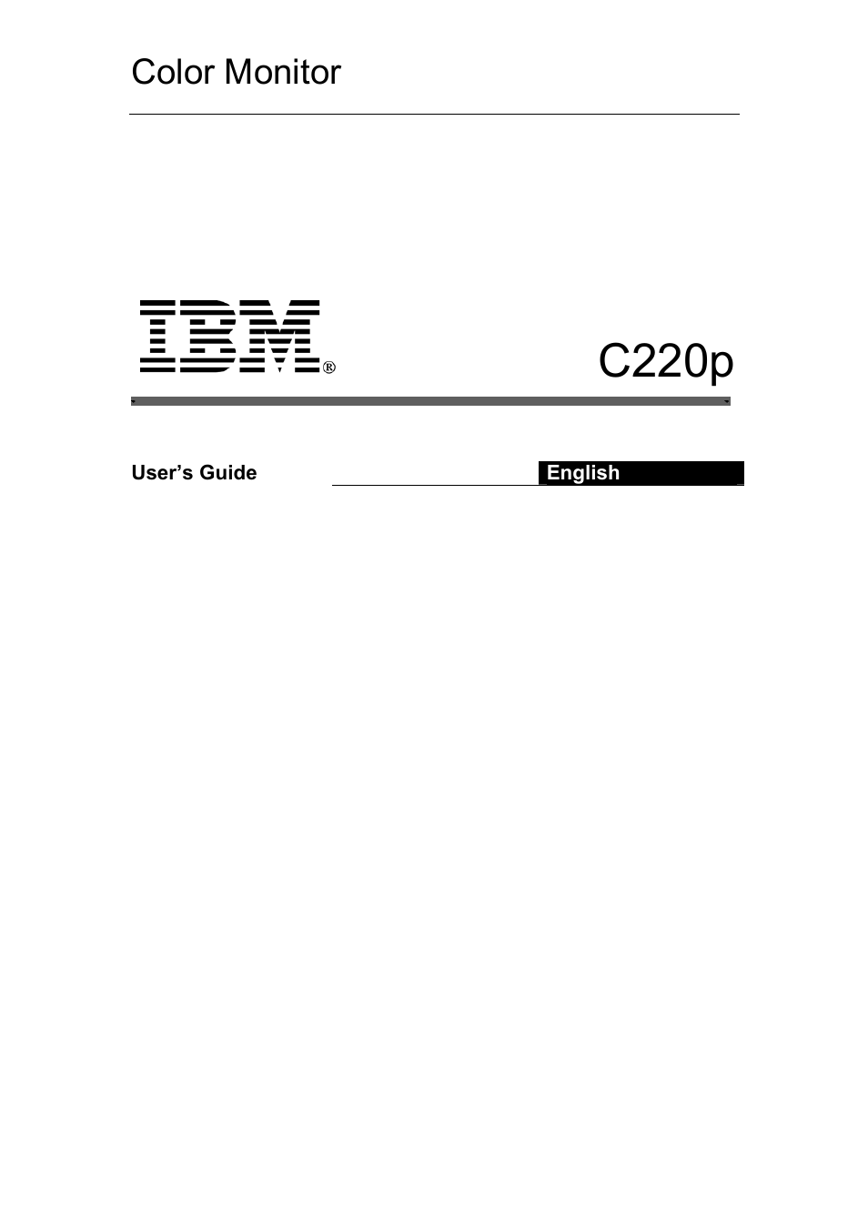 IBM C220p User Manual | 24 pages