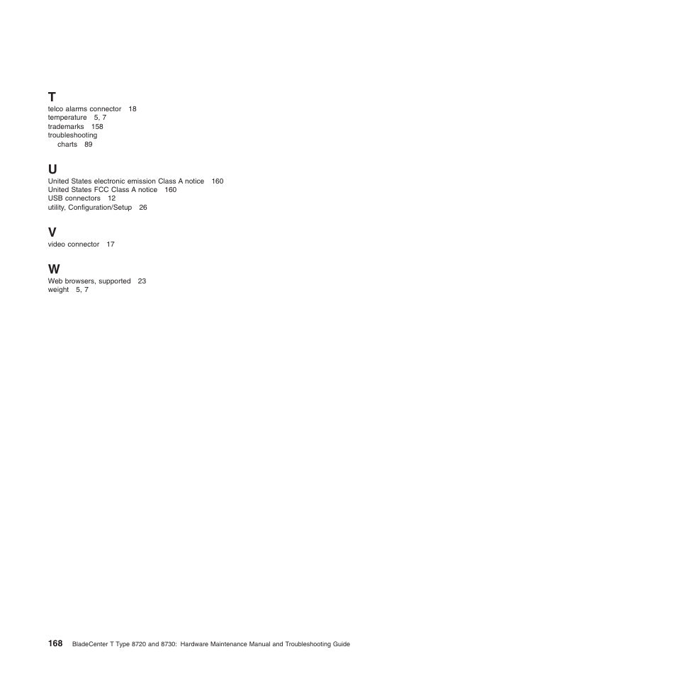IBM BladeCenter T Type 8720 User Manual | Page 178 / 180