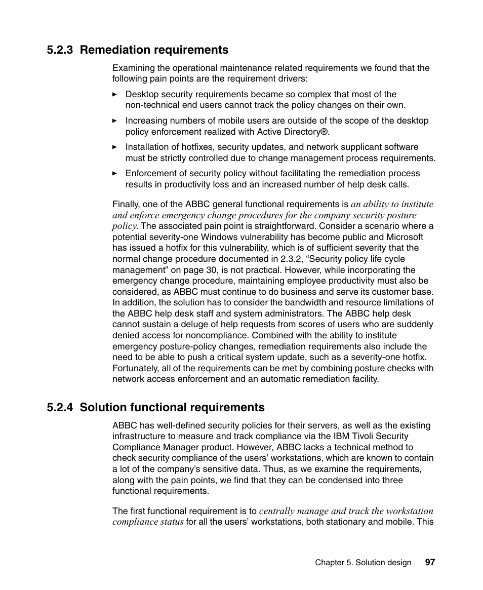 3 remediation requirements, 4 solution functional requirements | IBM Tivoli and Cisco User Manual | Page 115 / 516