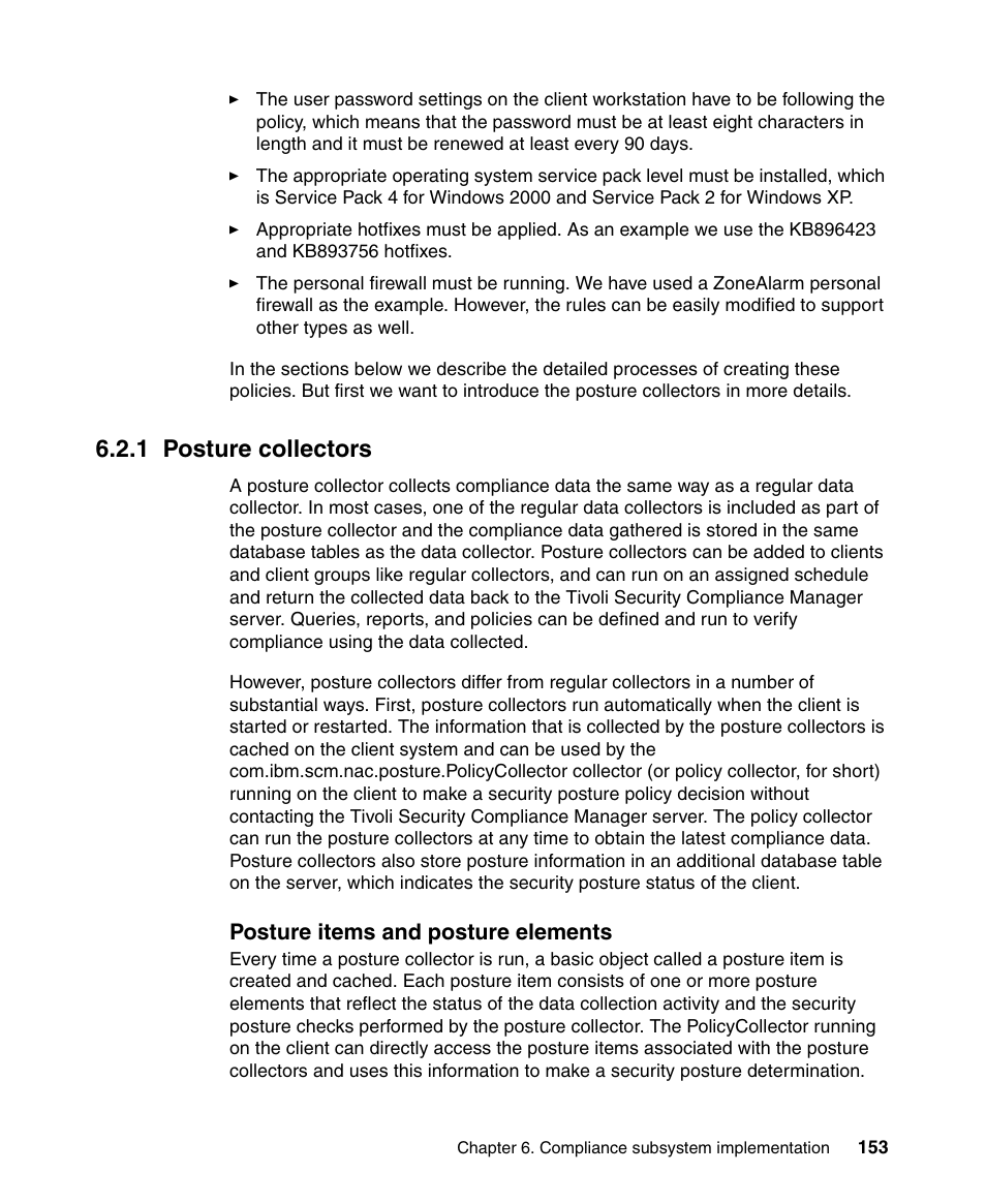 1 posture collectors | IBM Tivoli and Cisco User Manual | Page 171 / 516