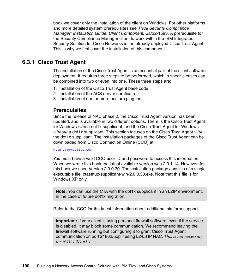 1 cisco trust agent | IBM Tivoli and Cisco User Manual | Page 208 / 516