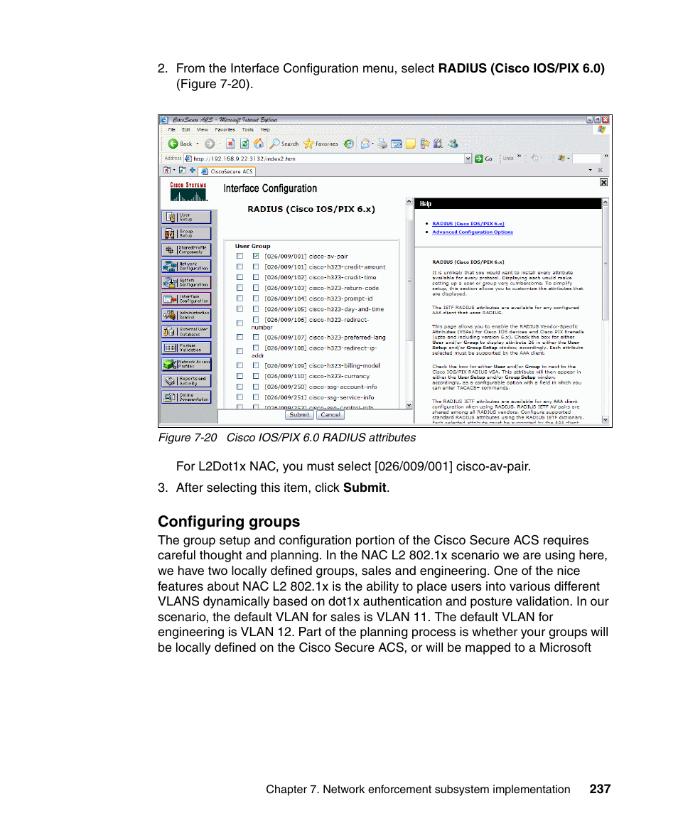 Configuring groups | IBM Tivoli and Cisco User Manual | Page 255 / 516