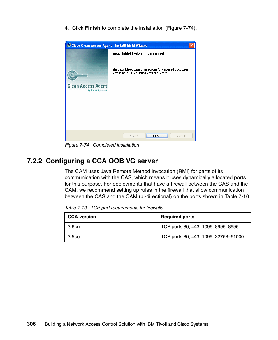 2 configuring a cca oob vg server | IBM Tivoli and Cisco User Manual | Page 324 / 516