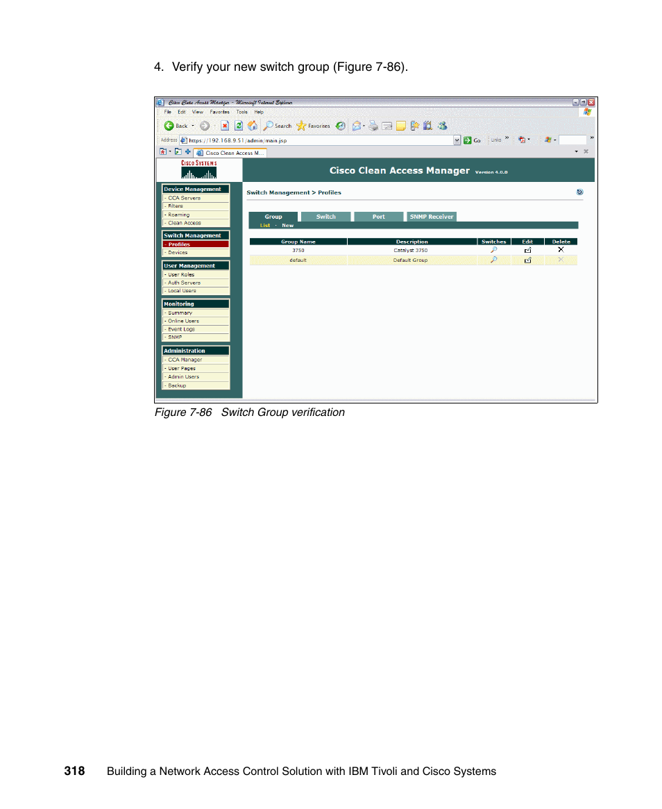 IBM Tivoli and Cisco User Manual | Page 336 / 516