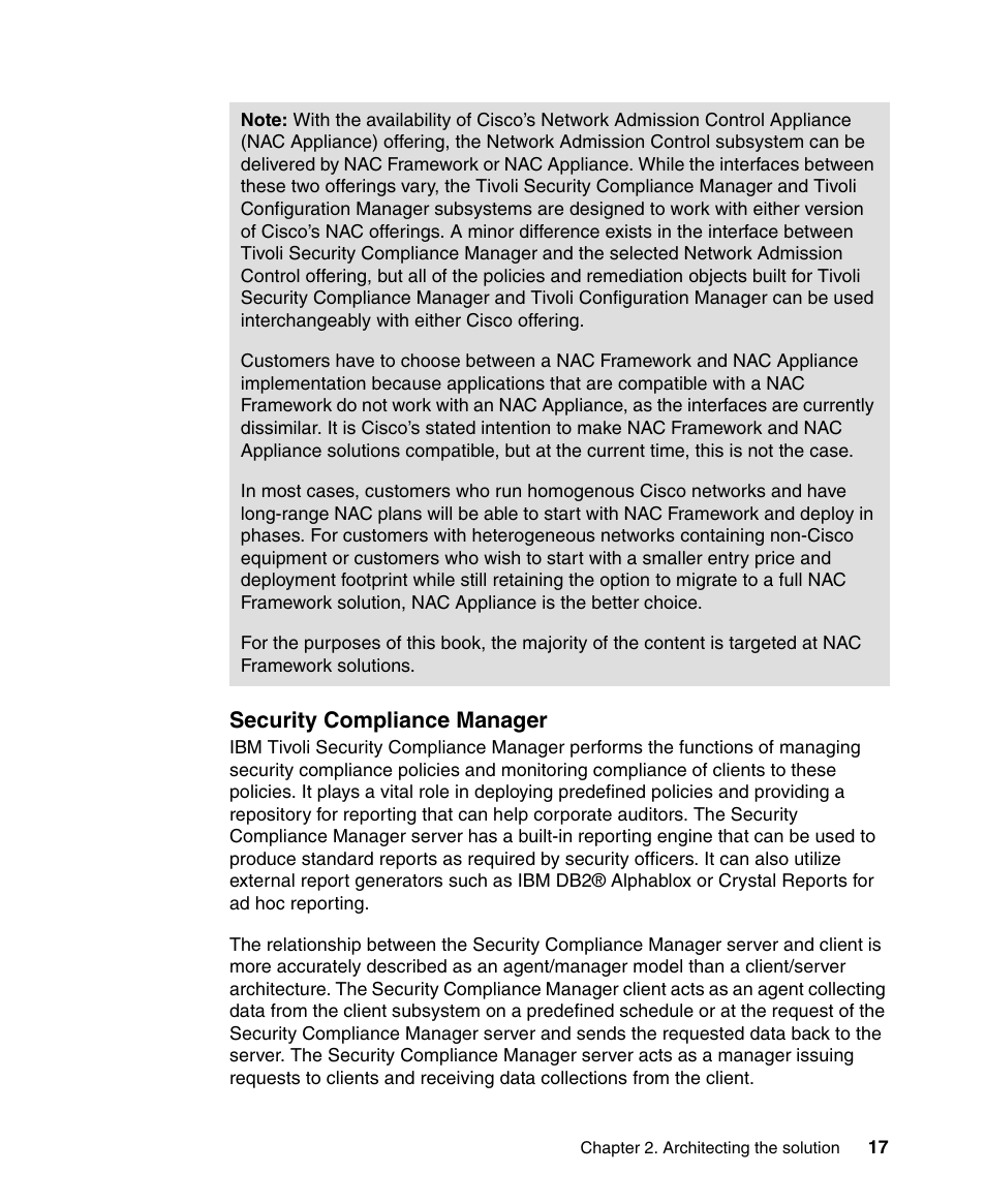 Security compliance manager | IBM Tivoli and Cisco User Manual | Page 35 / 516