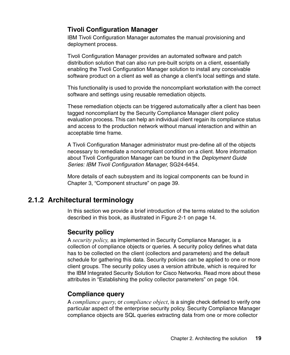 2 architectural terminology | IBM Tivoli and Cisco User Manual | Page 37 / 516