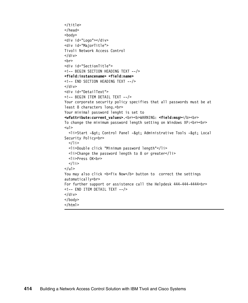 IBM Tivoli and Cisco User Manual | Page 432 / 516