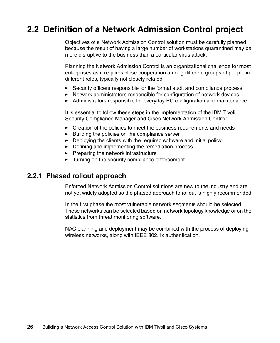1 phased rollout approach | IBM Tivoli and Cisco User Manual | Page 44 / 516