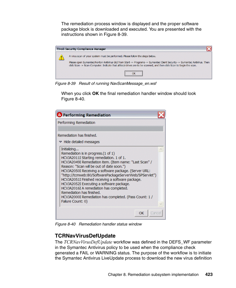 Tcrnavvirusdefupdate | IBM Tivoli and Cisco User Manual | Page 441 / 516