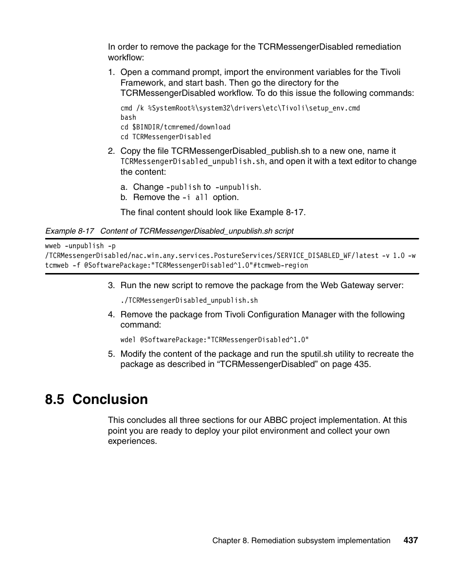 5 conclusion | IBM Tivoli and Cisco User Manual | Page 455 / 516