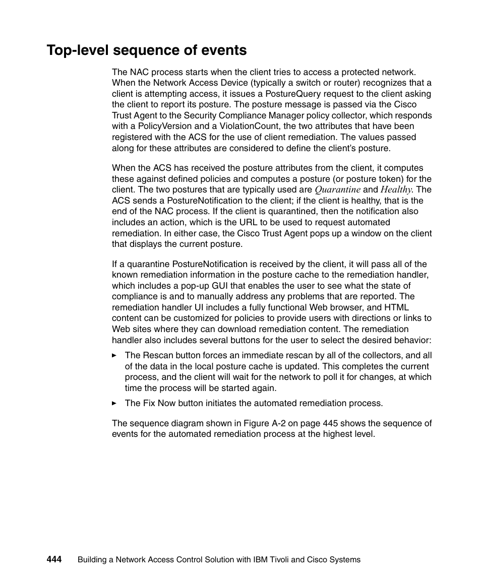 Top-level sequence of events | IBM Tivoli and Cisco User Manual | Page 462 / 516