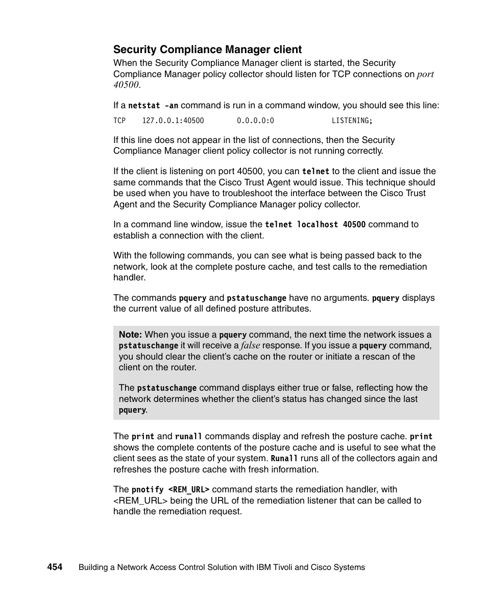 Security compliance manager client | IBM Tivoli and Cisco User Manual | Page 472 / 516