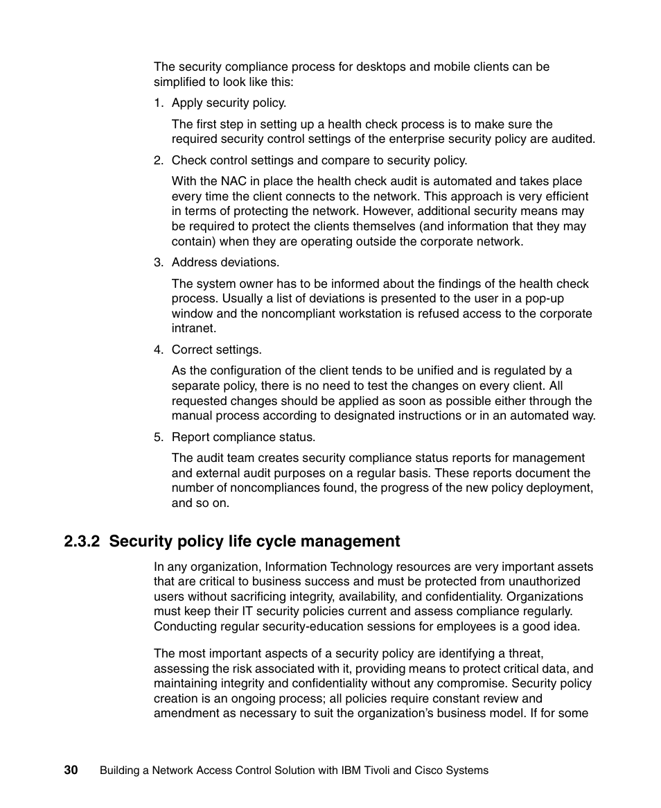 2 security policy life cycle management | IBM Tivoli and Cisco User Manual | Page 48 / 516