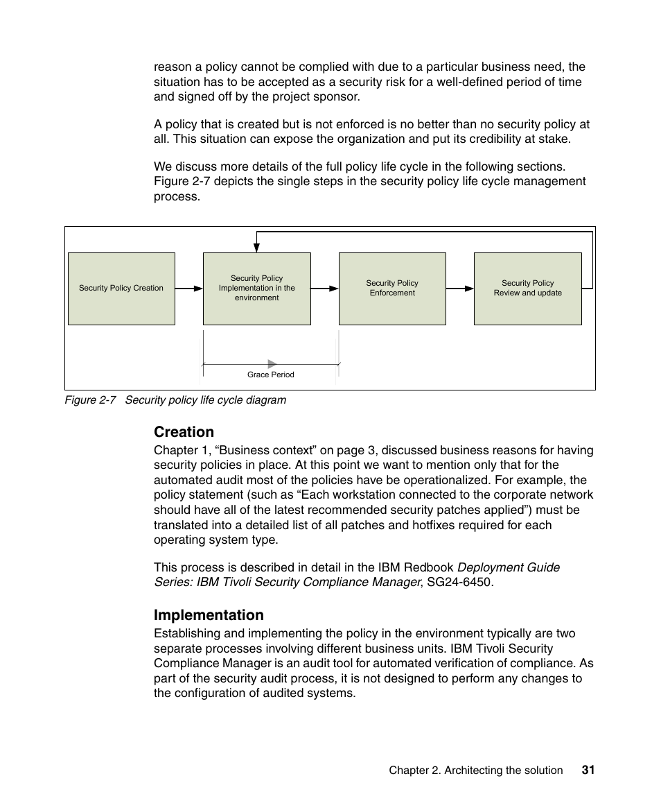 Creation, Implementation | IBM Tivoli and Cisco User Manual | Page 49 / 516