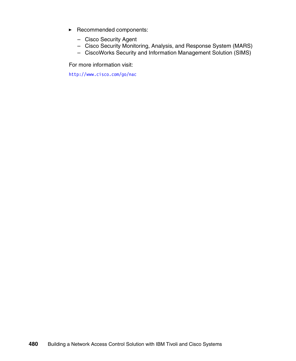 IBM Tivoli and Cisco User Manual | Page 498 / 516