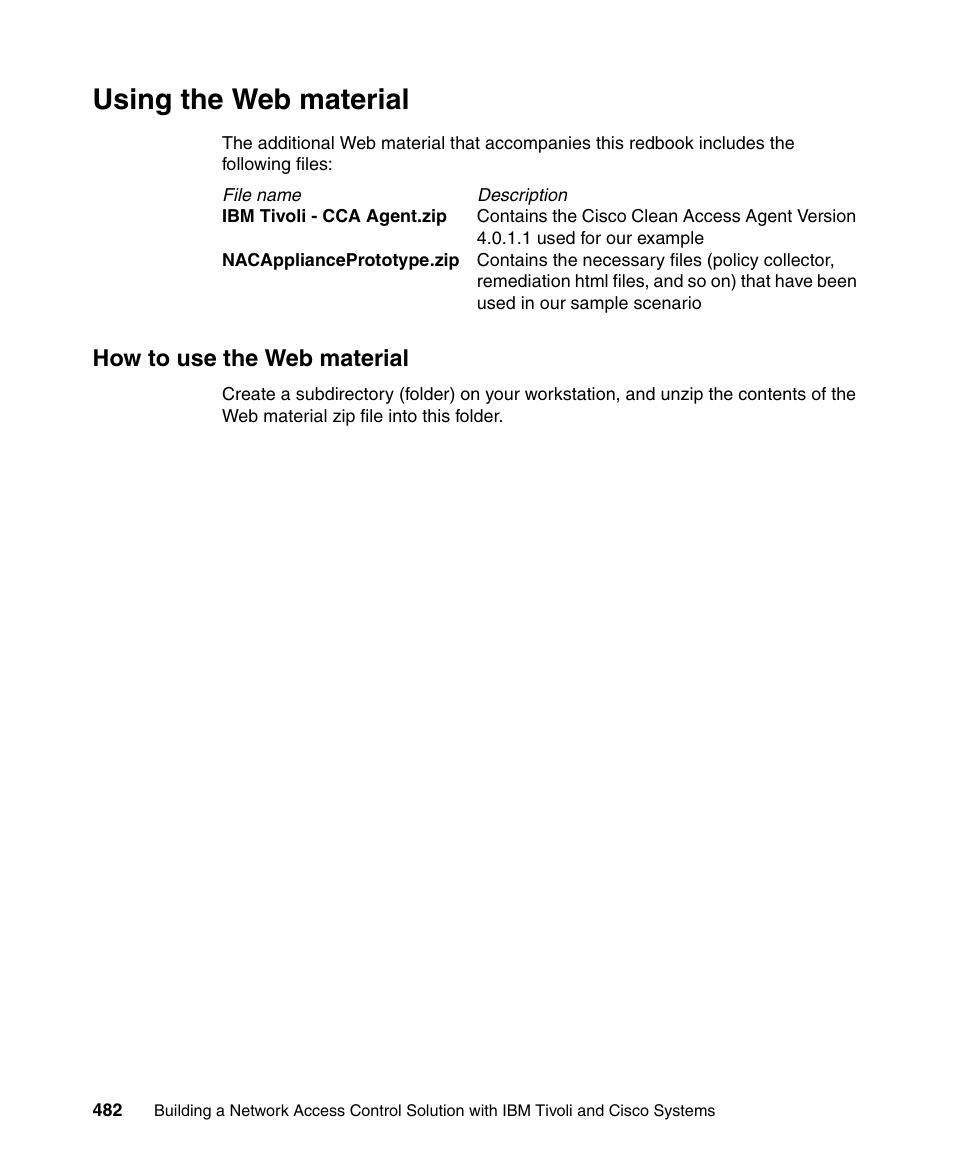 Using the web material, How to use the web material | IBM Tivoli and Cisco User Manual | Page 500 / 516