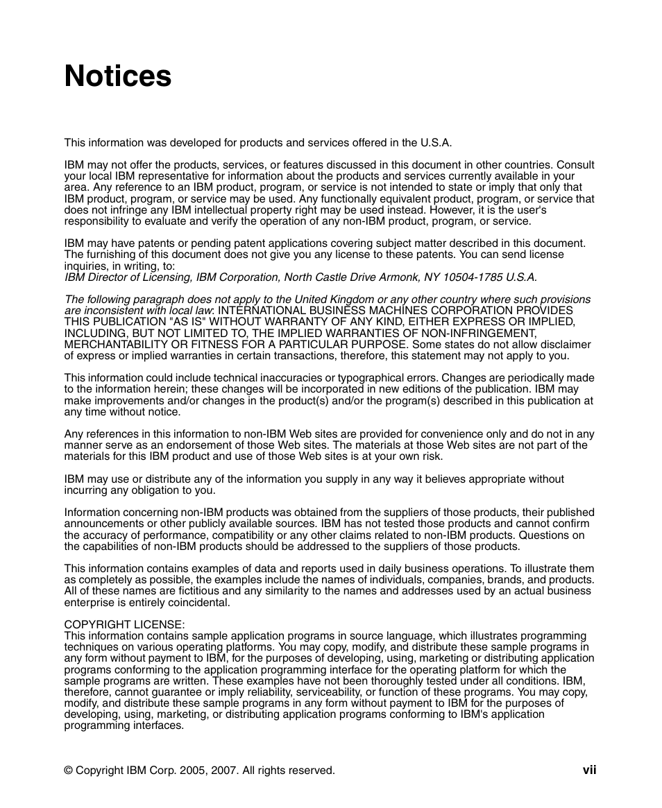 Notices | IBM Tivoli and Cisco User Manual | Page 9 / 516