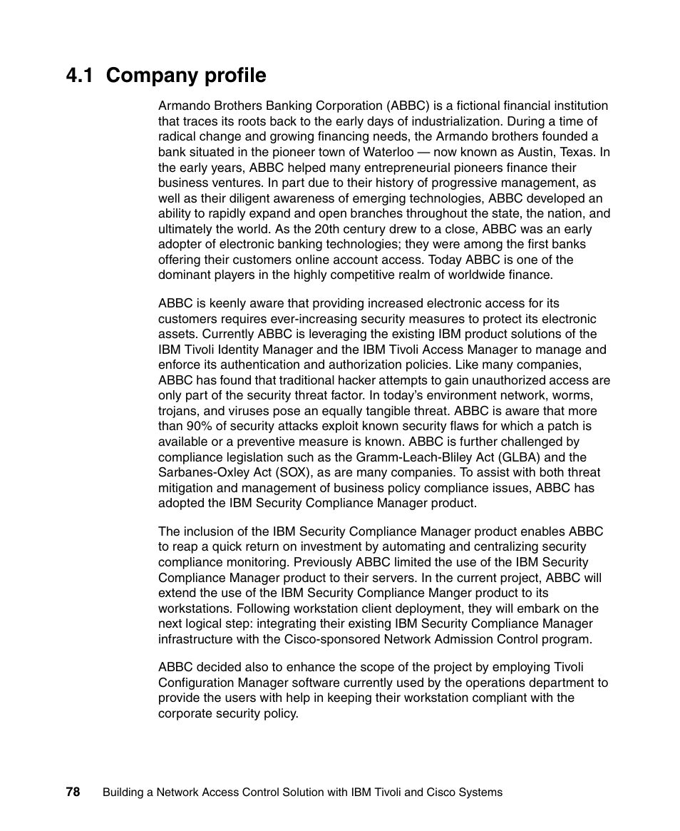 1 company profile | IBM Tivoli and Cisco User Manual | Page 96 / 516