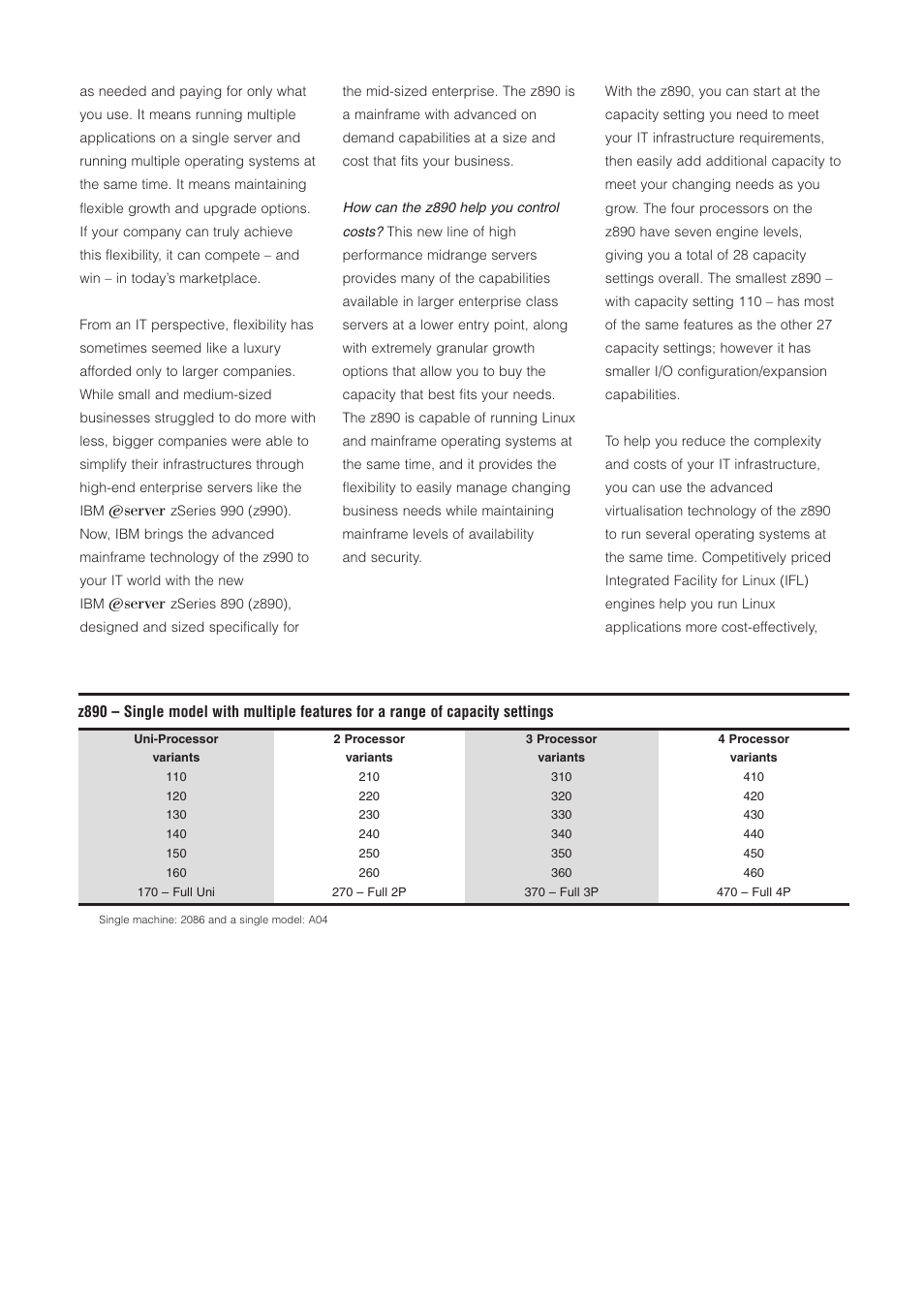 IBM ZSERIES 890 User Manual | Page 2 / 12