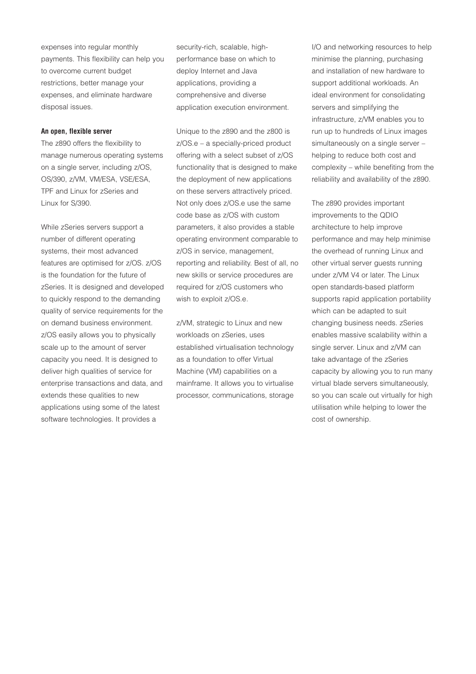 IBM ZSERIES 890 User Manual | Page 5 / 12