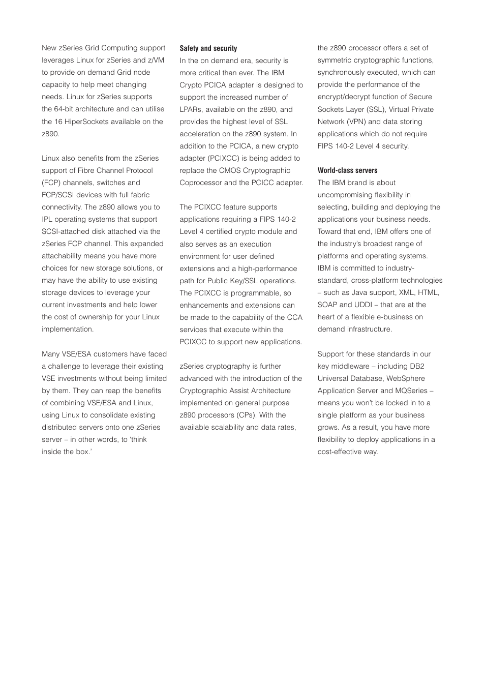 IBM ZSERIES 890 User Manual | Page 6 / 12