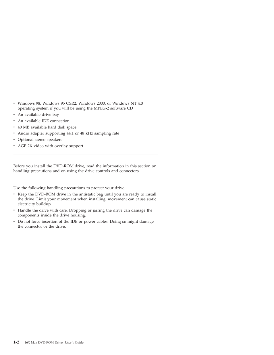 Before you begin, Handling precautions | IBM 10K0001 User Manual | Page 10 / 20