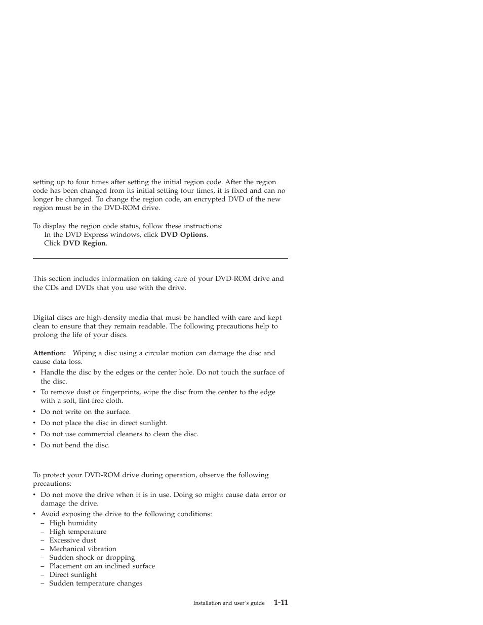 Care and maintenance, Caring for a cd or dvd, Caring for the dvd-rom drive | IBM 10K0001 User Manual | Page 19 / 20