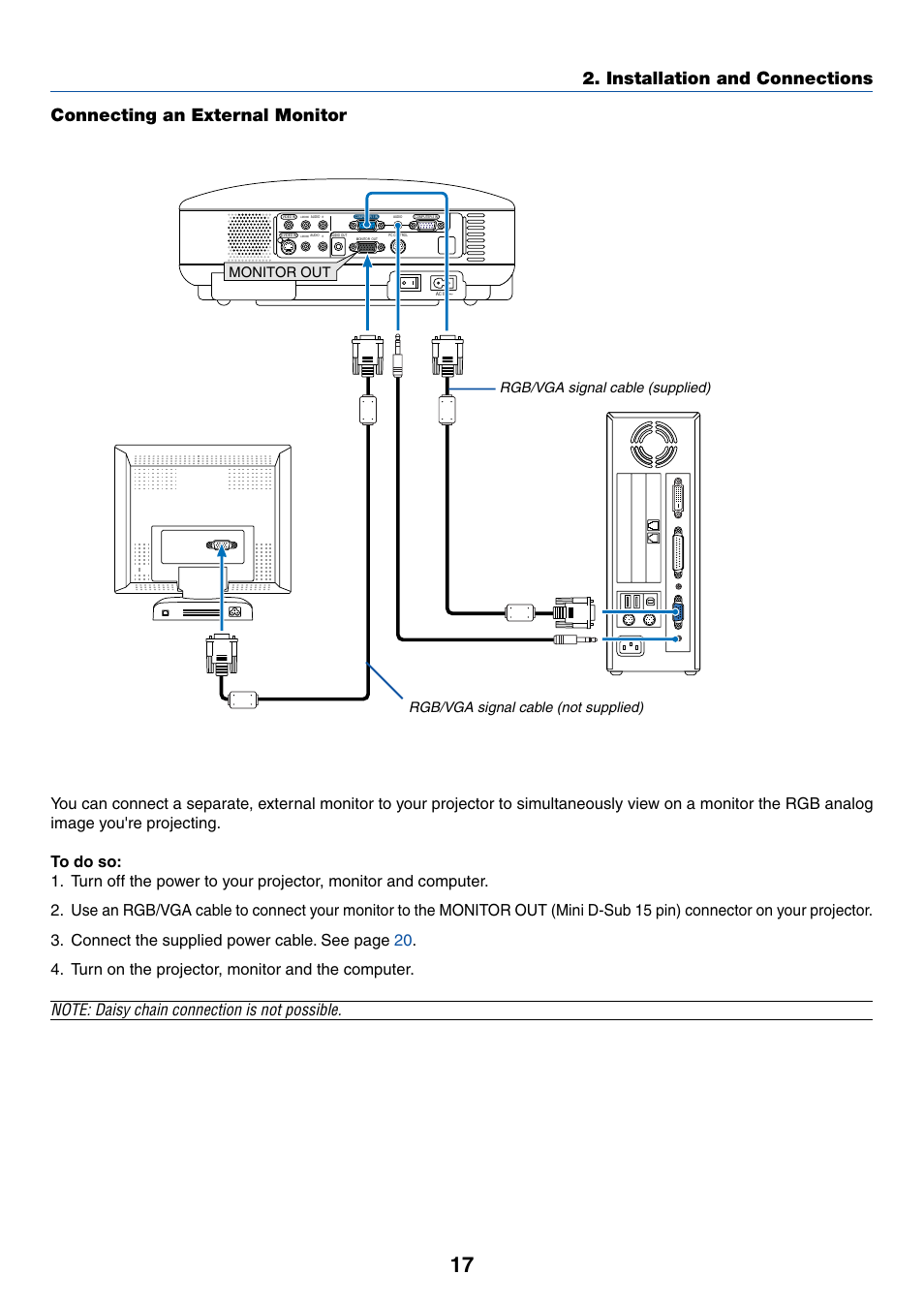 Connecting an external monitor, Monitor out audio, Monitor out | IBM VT670 User Manual | Page 24 / 80