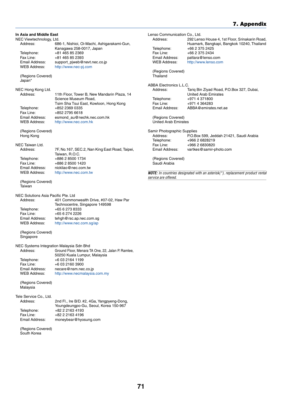 Appendix | IBM VT670 User Manual | Page 78 / 80