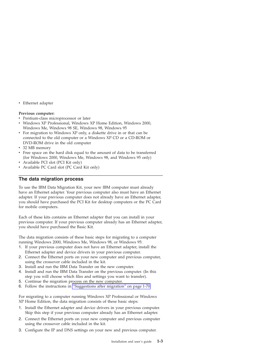 The data migration process | IBM 31P8128 User Manual | Page 11 / 112