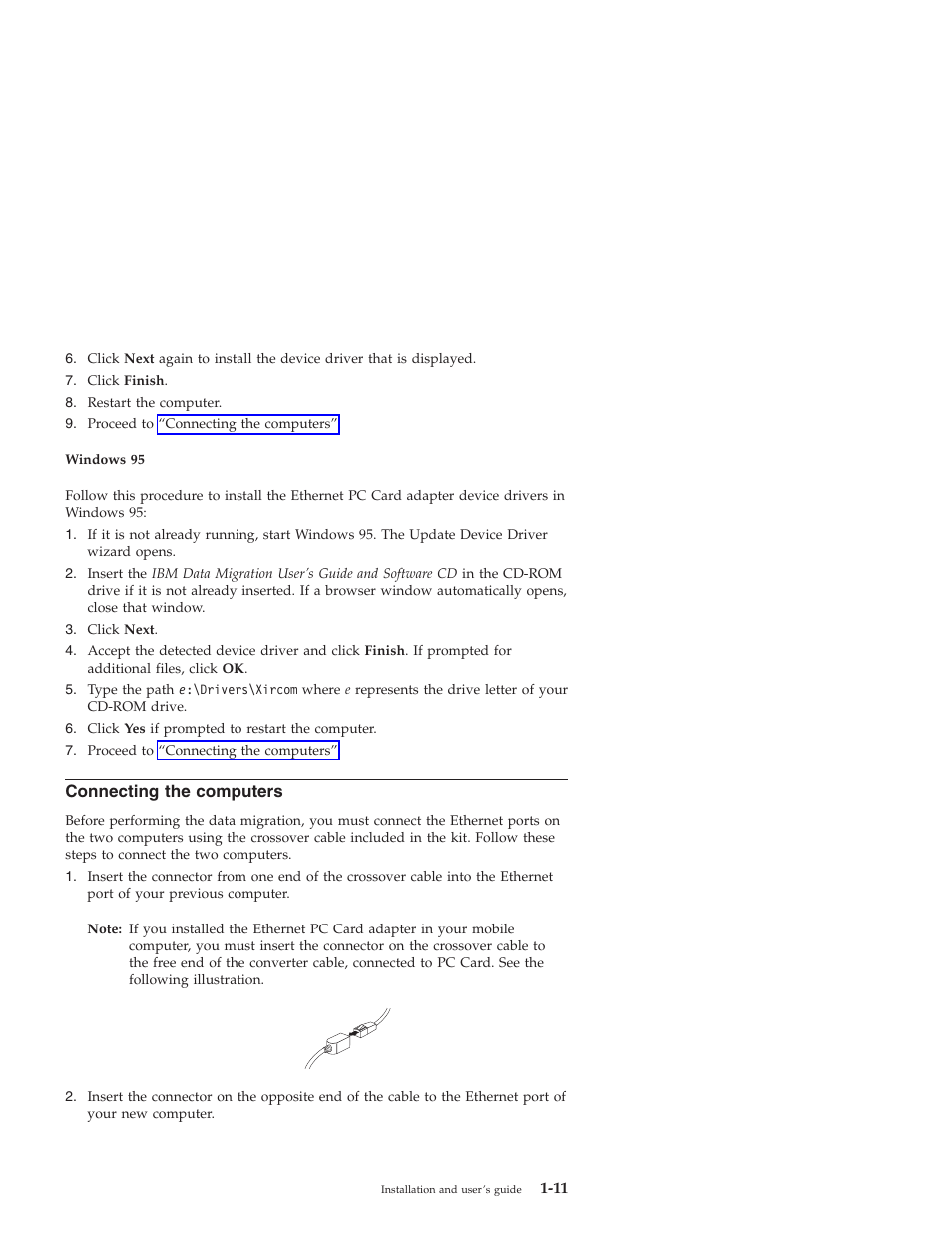 Connecting the computers | IBM 31P8128 User Manual | Page 19 / 112