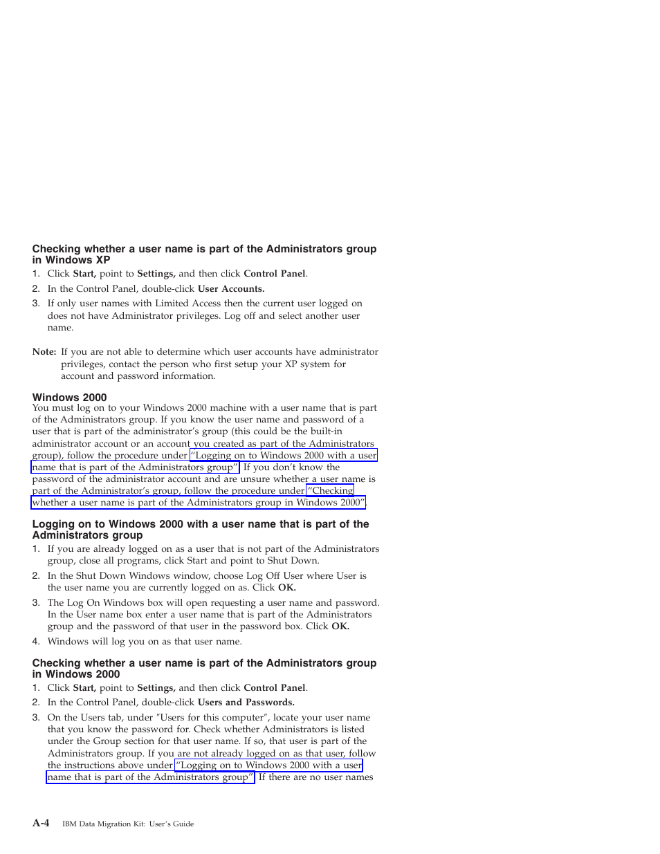 Windows 2000 | IBM 31P8128 User Manual | Page 84 / 112
