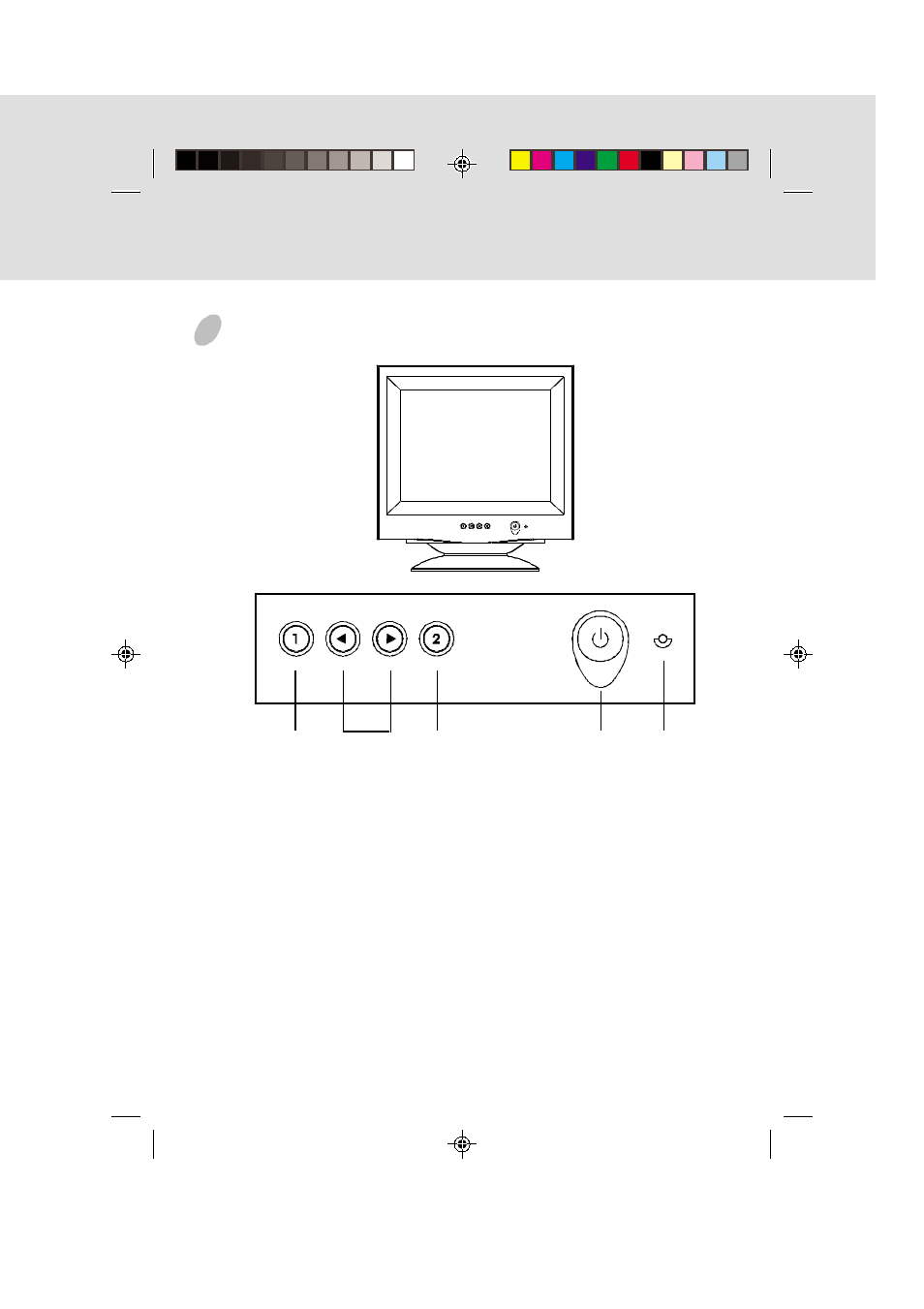 User controls and indicators, Ab c 2 1 | IBM E54 User Manual | Page 3 / 9