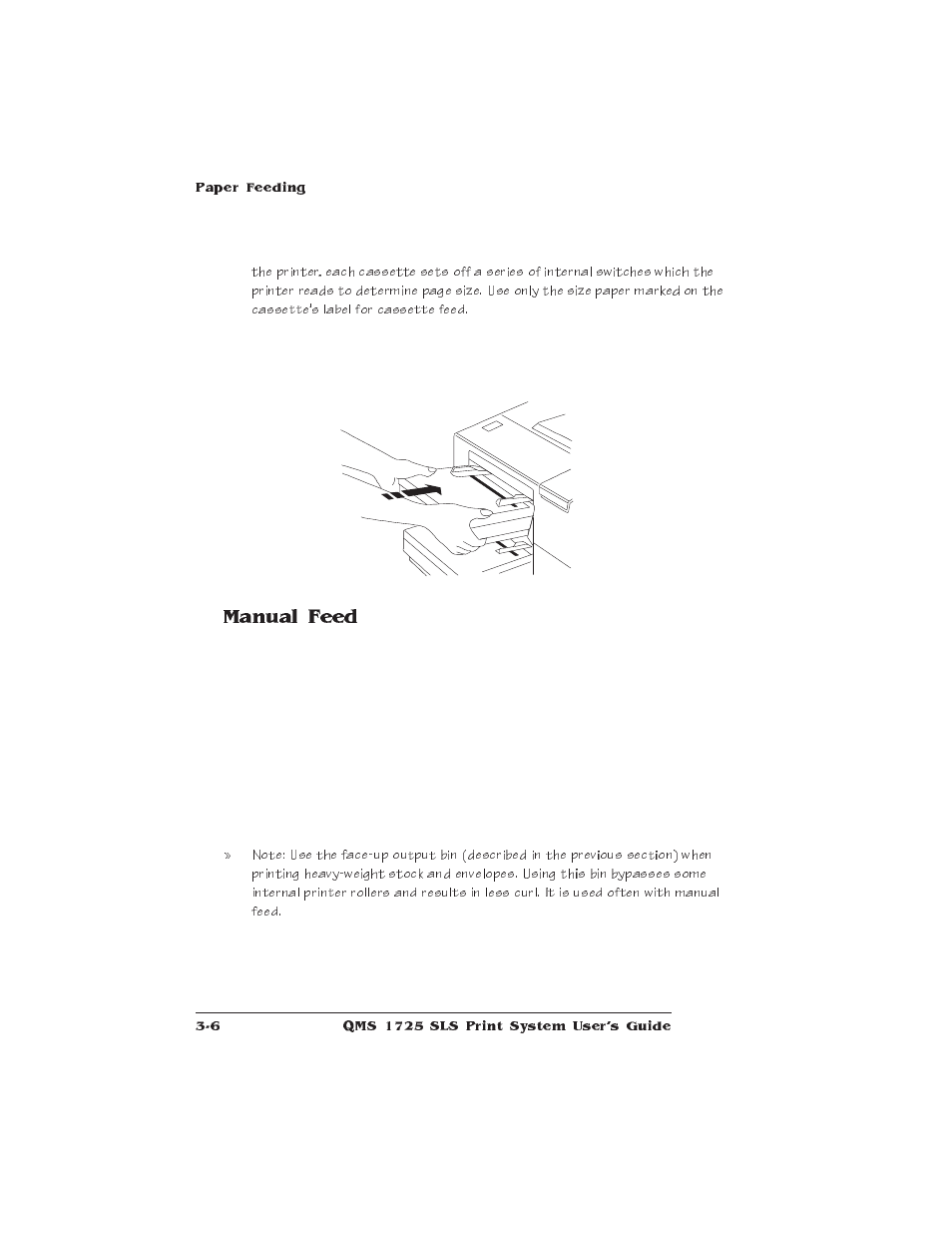 Manual feed | IBM 1725 SLS User Manual | Page 108 / 328