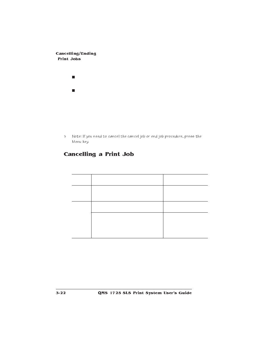 Cancelling a print job | IBM 1725 SLS User Manual | Page 124 / 328