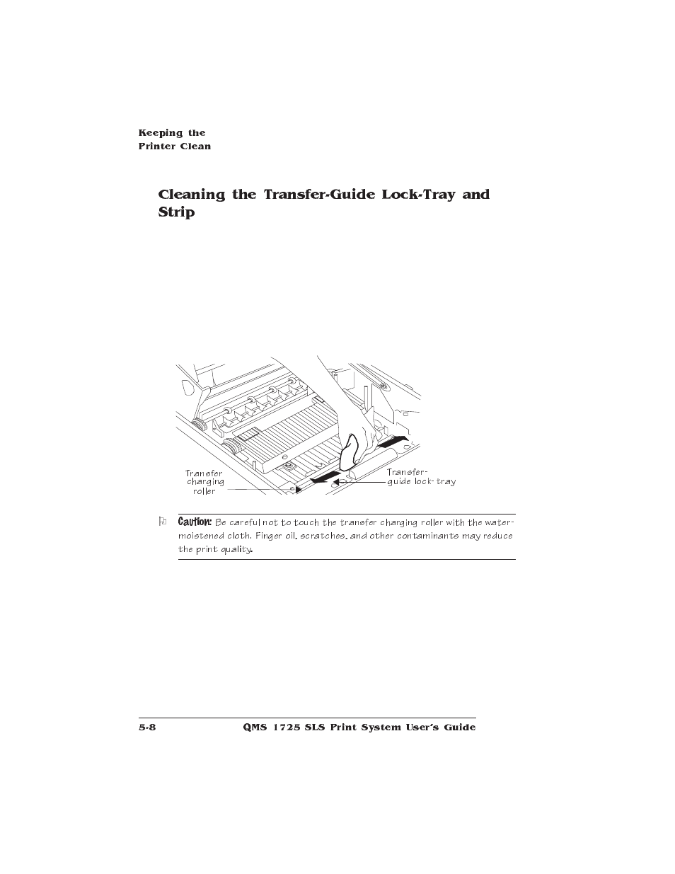 Cleaning the transfer-guide lock-tray and strip | IBM 1725 SLS User Manual | Page 144 / 328