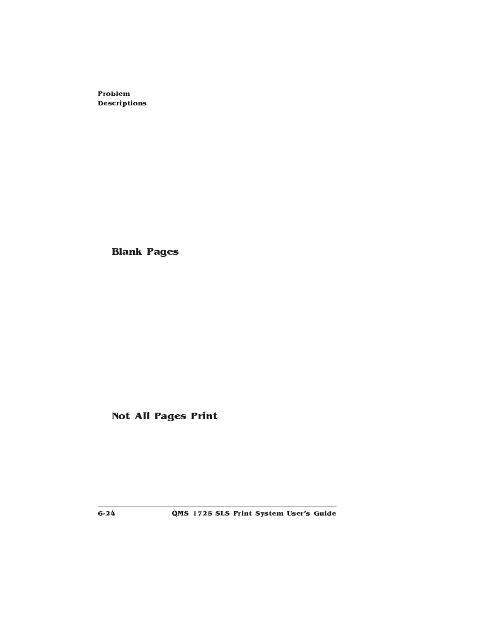 Blank pages, Not all pages print | IBM 1725 SLS User Manual | Page 170 / 328