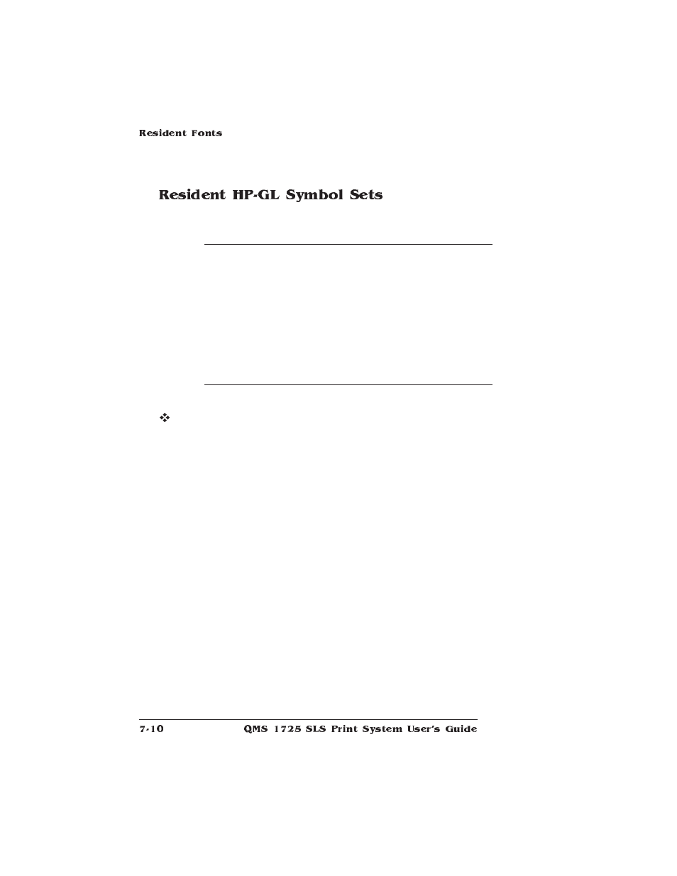 Resident hp-gl symbol sets | IBM 1725 SLS User Manual | Page 184 / 328