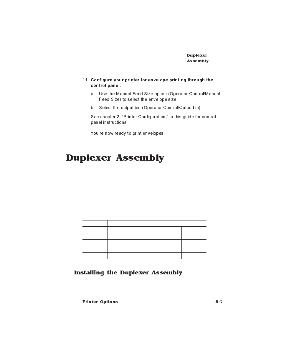 Duplexer assembly, Installing the duplexer assembly | IBM 1725 SLS User Manual | Page 191 / 328