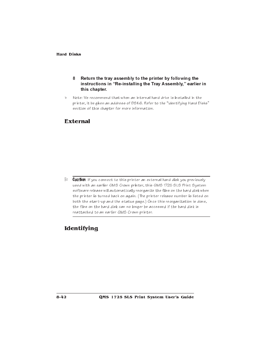 External, Identifying | IBM 1725 SLS User Manual | Page 226 / 328