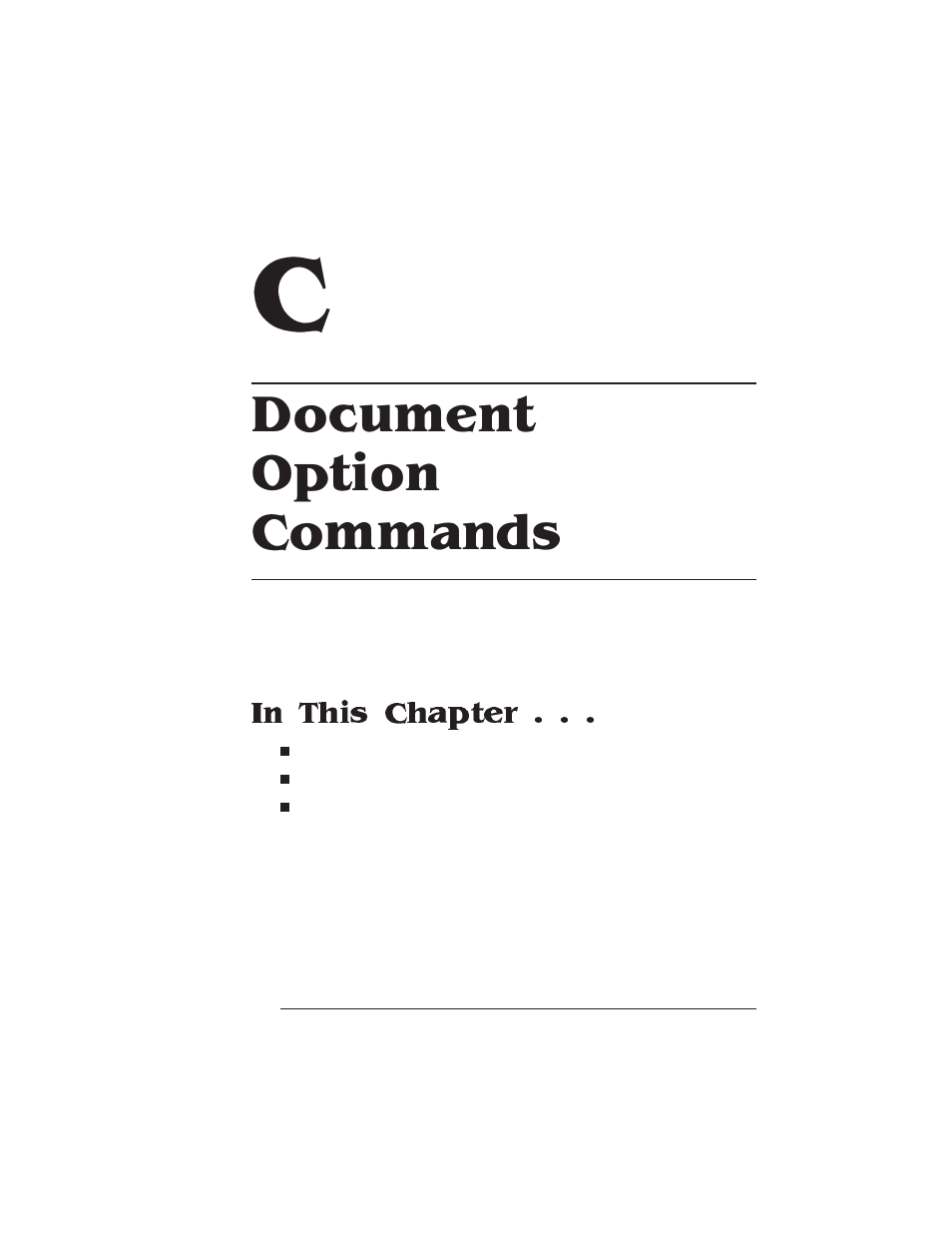 Document option commands | IBM 1725 SLS User Manual | Page 251 / 328