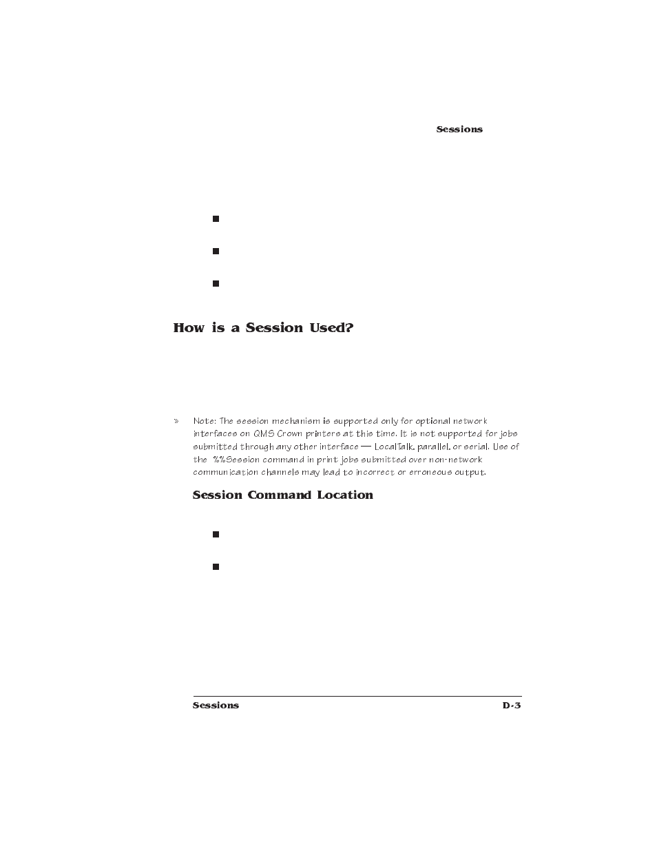 How is a session used | IBM 1725 SLS User Manual | Page 277 / 328