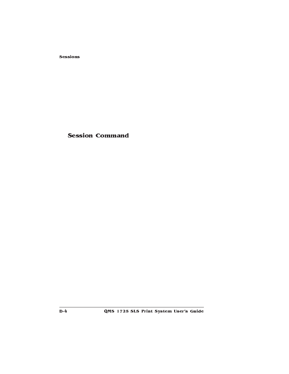 Session command | IBM 1725 SLS User Manual | Page 278 / 328