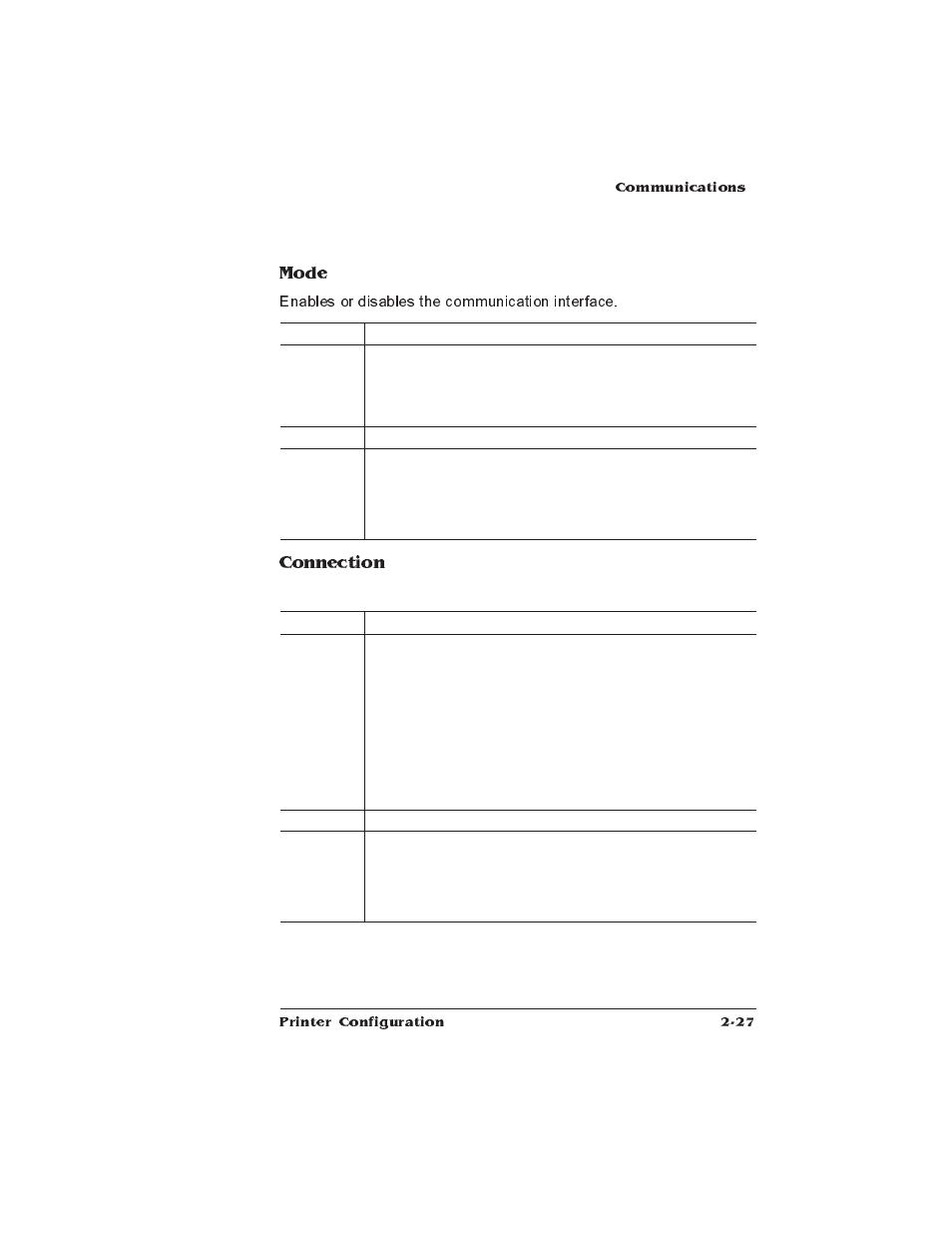 Mode, Connection | IBM 1725 SLS User Manual | Page 61 / 328