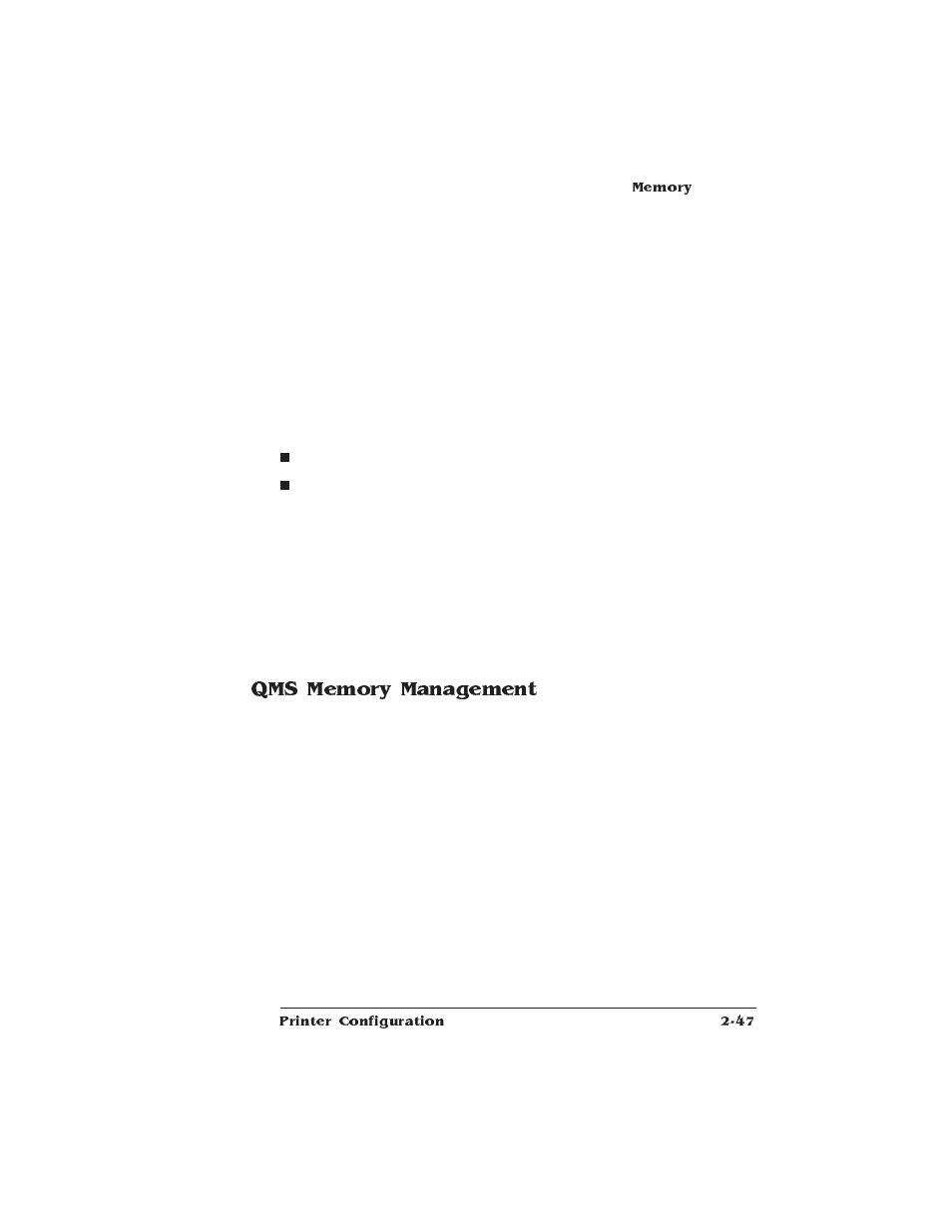 Qms memory management | IBM 1725 SLS User Manual | Page 81 / 328